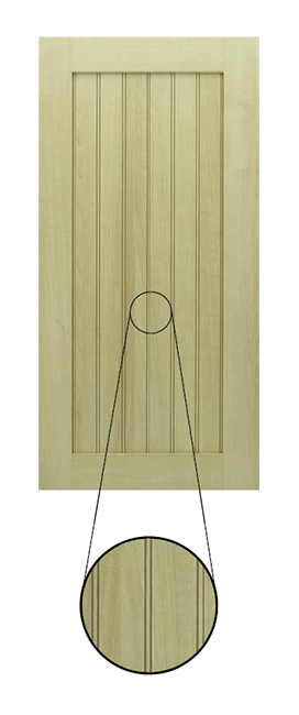 Image showing cabinet door with grooved center