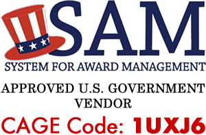 SAM.gov logo stating Würth Baer Supply Company is an Approved U.S. Government Vendor. Our CAGE Code is 1UXJ6.