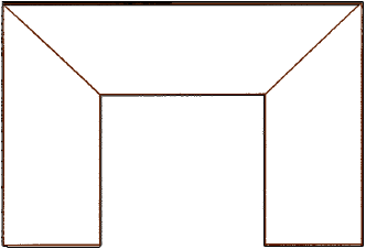 Drawing of U shape countertop