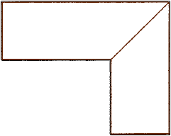 Drawing of Right corner countertop