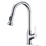 Product: Dockton Kitchen Faucet - Single-Handle Pull-Down Sprayer, Chrome