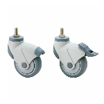 Product: Dual Brake System Swivel Casters - Threaded Stem Mount, 220 lb