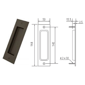 Product Image: Flush Handle for Regular & Mini-Barn Door Hardware Product Image: Flush Handle for Regular & Mini-Barn Door Hardware