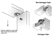Product Image: System 6 Fittings for Closet & Case Goods Construction Drop-On Housings