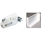 Product Image: 806 Series Hanging Rail Bracket with White Cover Cap, 220 lb per pair Product Image: 806 Series Hanging Rail Bracket with White Cover Cap, 220 lb per pair